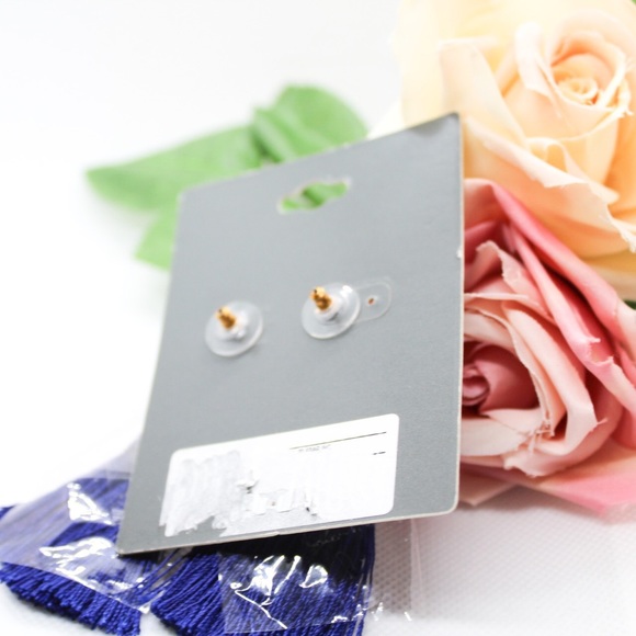 Sugarfix Baublebar Blue Tassel Post Earrings - Picture 2 of 2